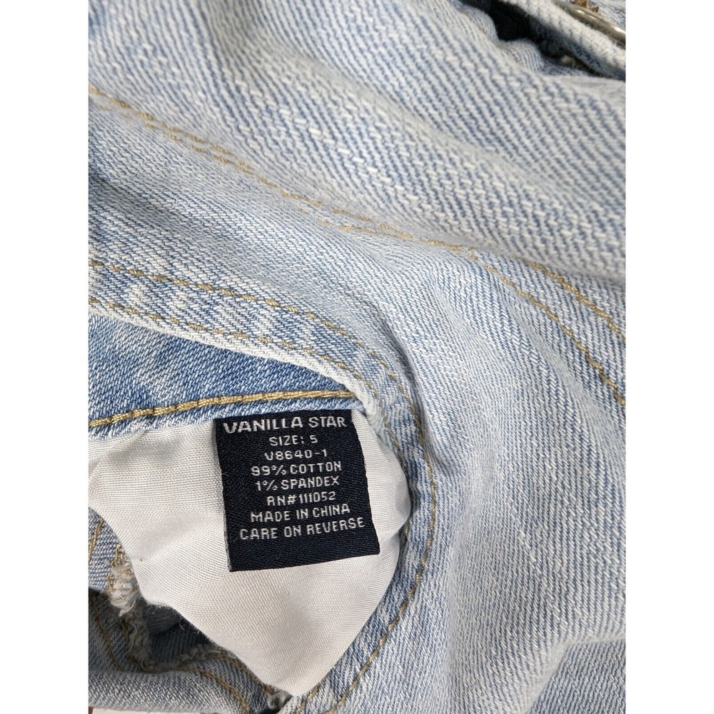 Womens Vanilla Star Distressed Overalls Denim Blue Size 5 - Picture 7 of 16